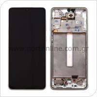 LCD with Touch Screen & Front Cover Samsung A336B Galaxy A33 5G White (Original)