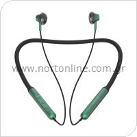 Stereo Bluetooth Headset Devia EM030 Smart Neckband Black-Green