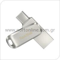 USB 3.2 Flash Disk SanDisk Ultra Dual Drive Luxe SDDDC4 USB C 64GB 150MB/s Silver