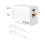Travel Fast Charger inos with Dual Output USB A & USB C PD QC 3.0 20W White & Lightning Cable 1m White